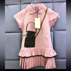 Fendi Kids Pink Garment dress size 10-12 years 160 sm